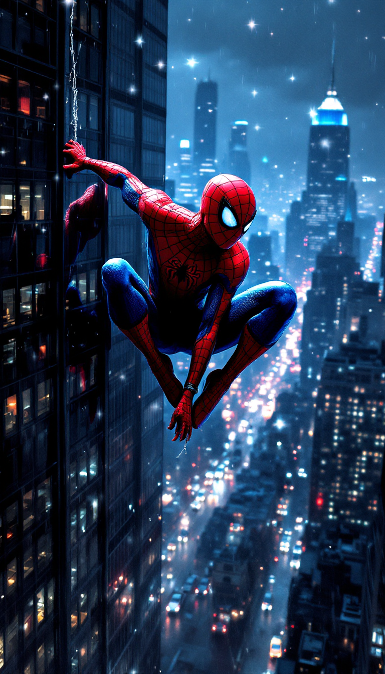 Imagen de la comunidad: Spiderman in a heroic and dyn…