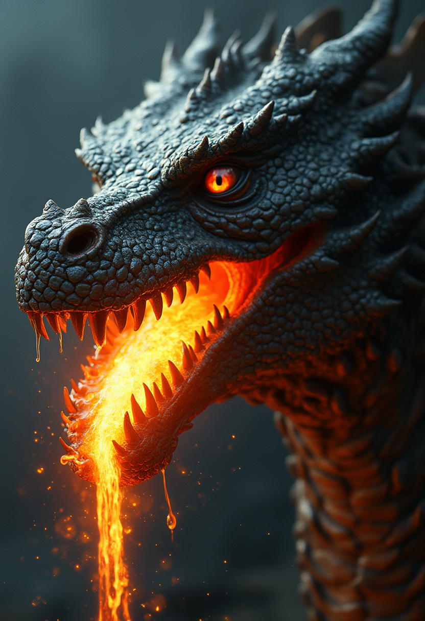 Imagen de la comunidad: Rostro de un dragón majestuos…